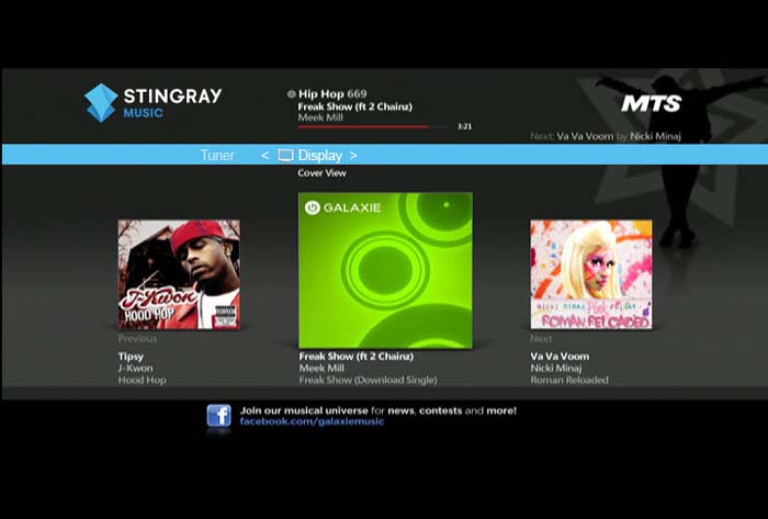 Stinray Music Display Tab